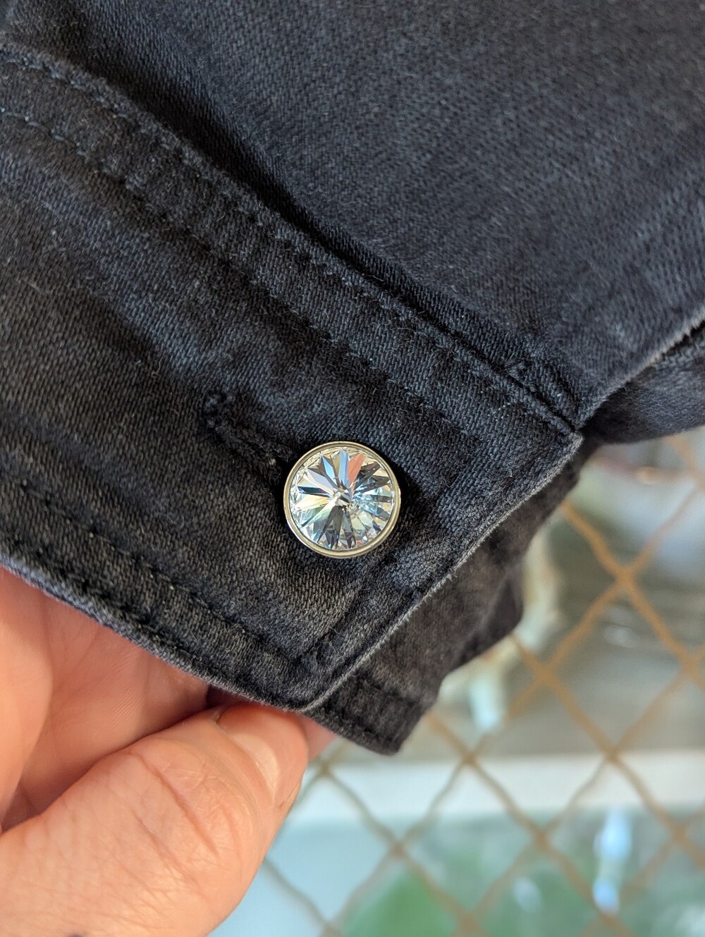 💎✨Celestial Swarovski Crystal Sparkling Star Fairycore Embellished Denim Jacket - Picture 9 of 14